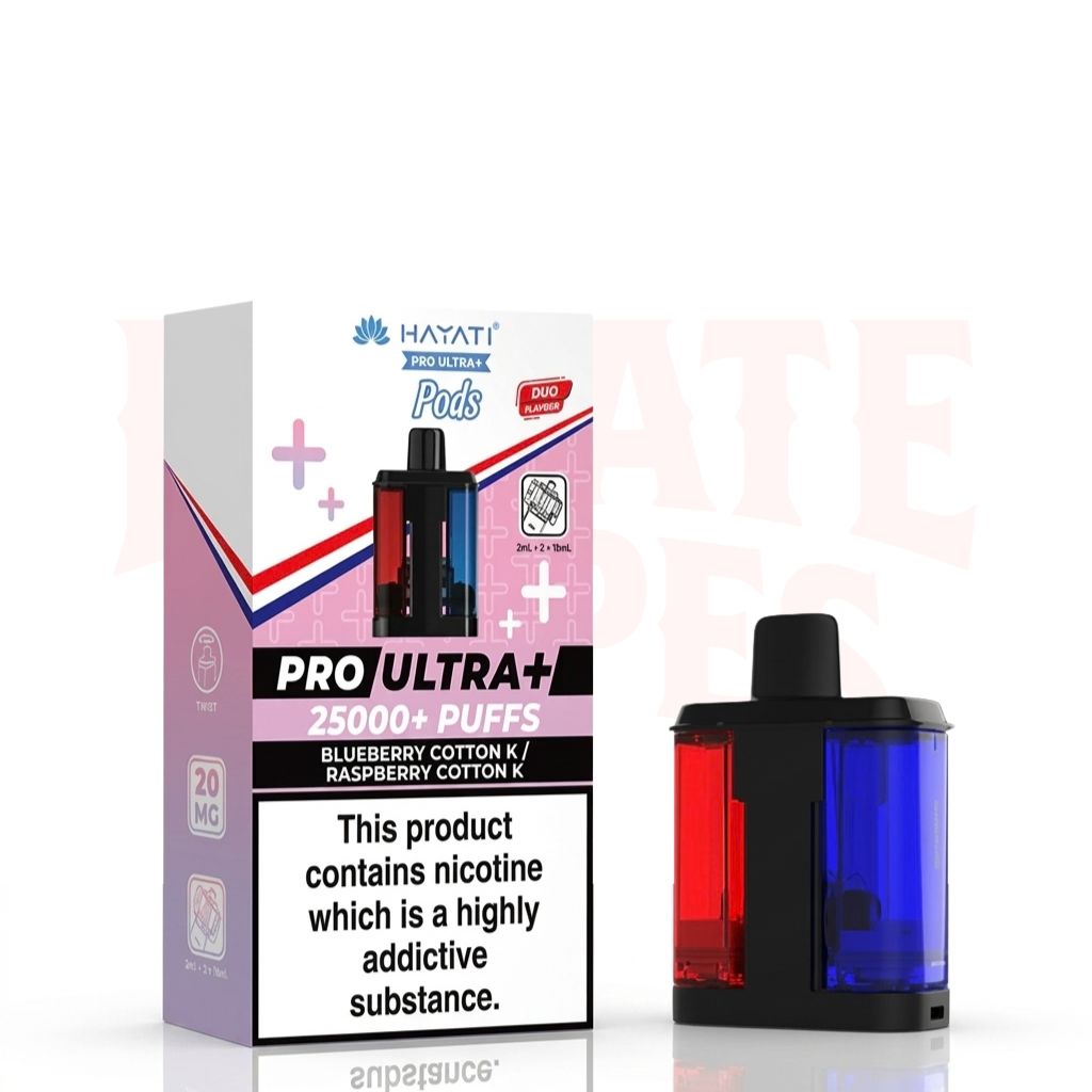 Blueberry Cotton K / Raspberry Cotton K Hayati Pro Ultra Plus 25000 Prefilled Pods