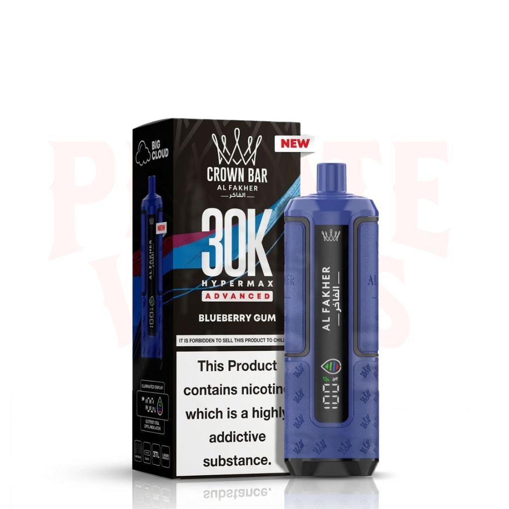 Blueberry Gum Al Fakher Crown Bar 30K Puff Hypermax Kit