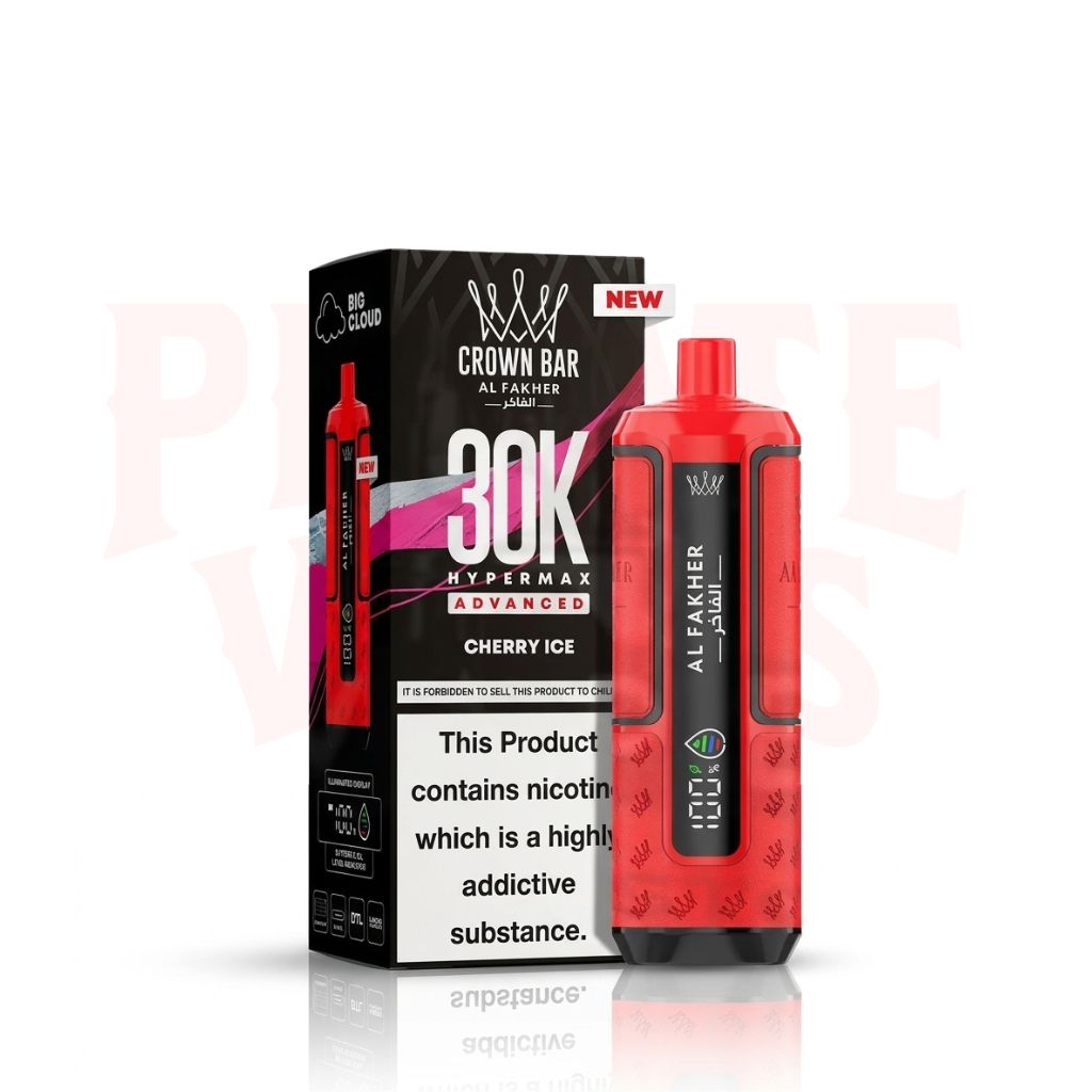 Cherry Ice Al Fakher Crown Bar 30K Puff Hypermax Vape Kit