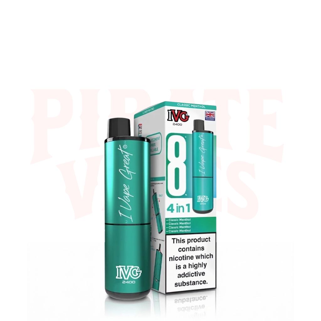 Classic Menthol IVG 2400 Puffs Rechargeable Vape Kit