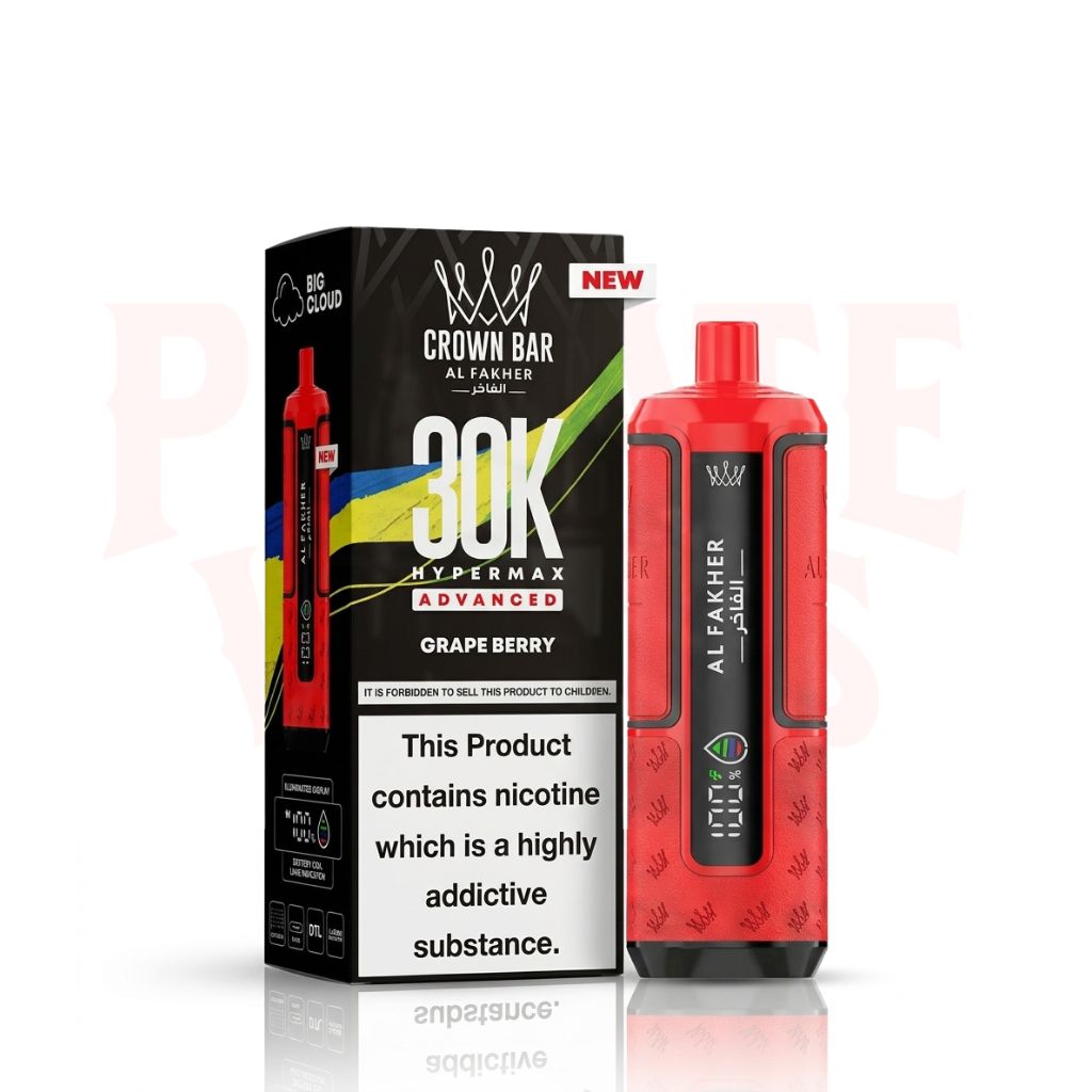 Grape Berry Al Fakher Crown Bar 30K Hypermax Vape Kit