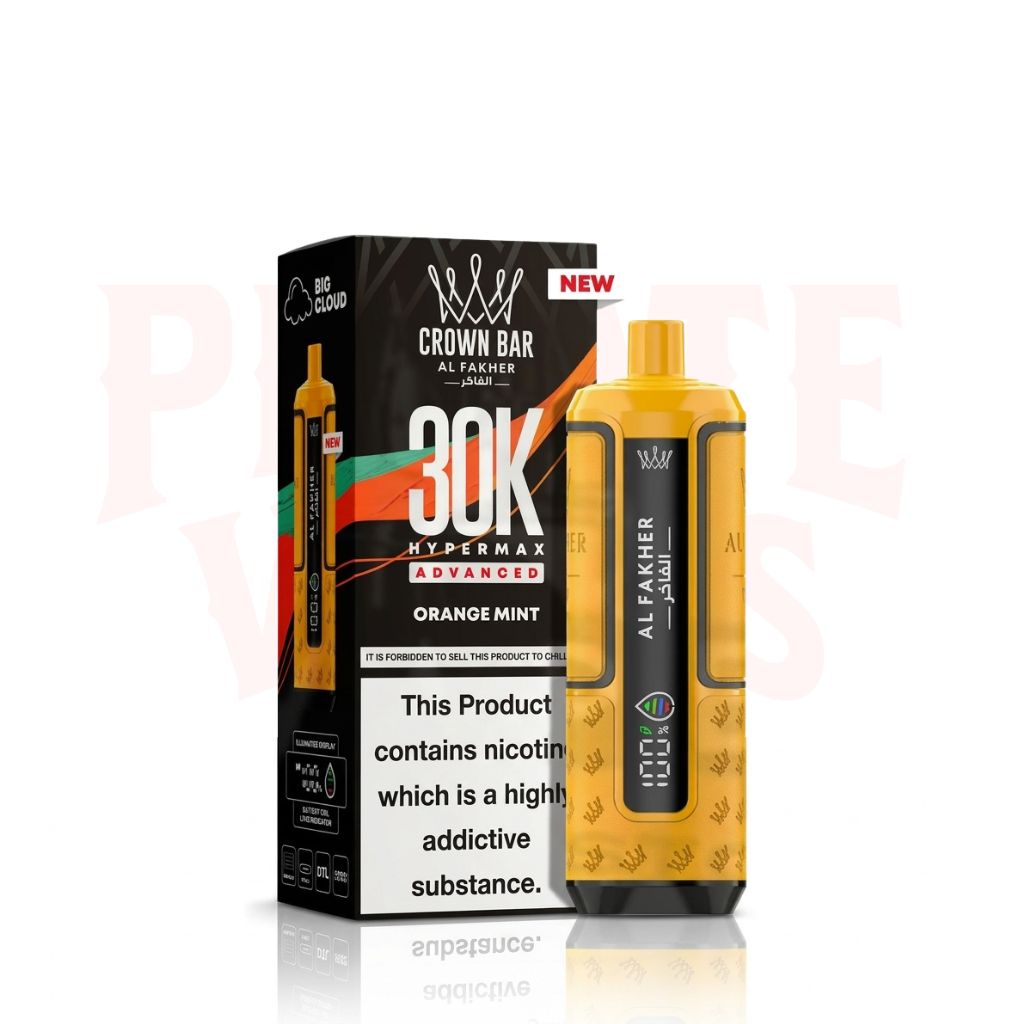 Orange Mint Al Fakher Crown Bar 30K Hypermax Vape Kit