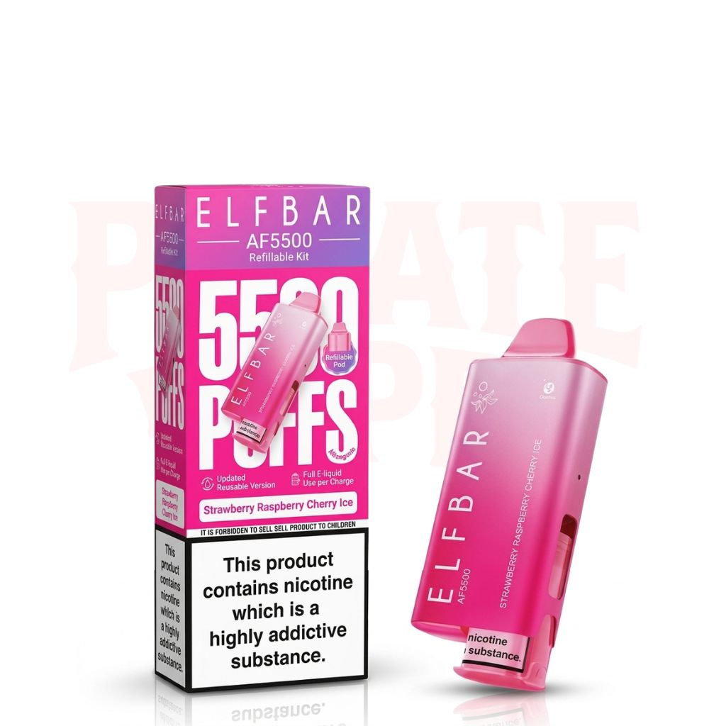 Strawberry Raspberry Cherry Ice Elf Bar AF5500 Prefilled Pod Kit