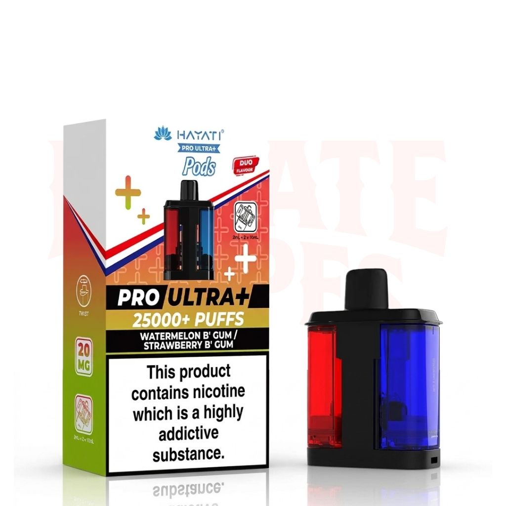 Watermelon B'gum / Strawberry B'gum Hayati Pro Ultra Plus 25000 Pods