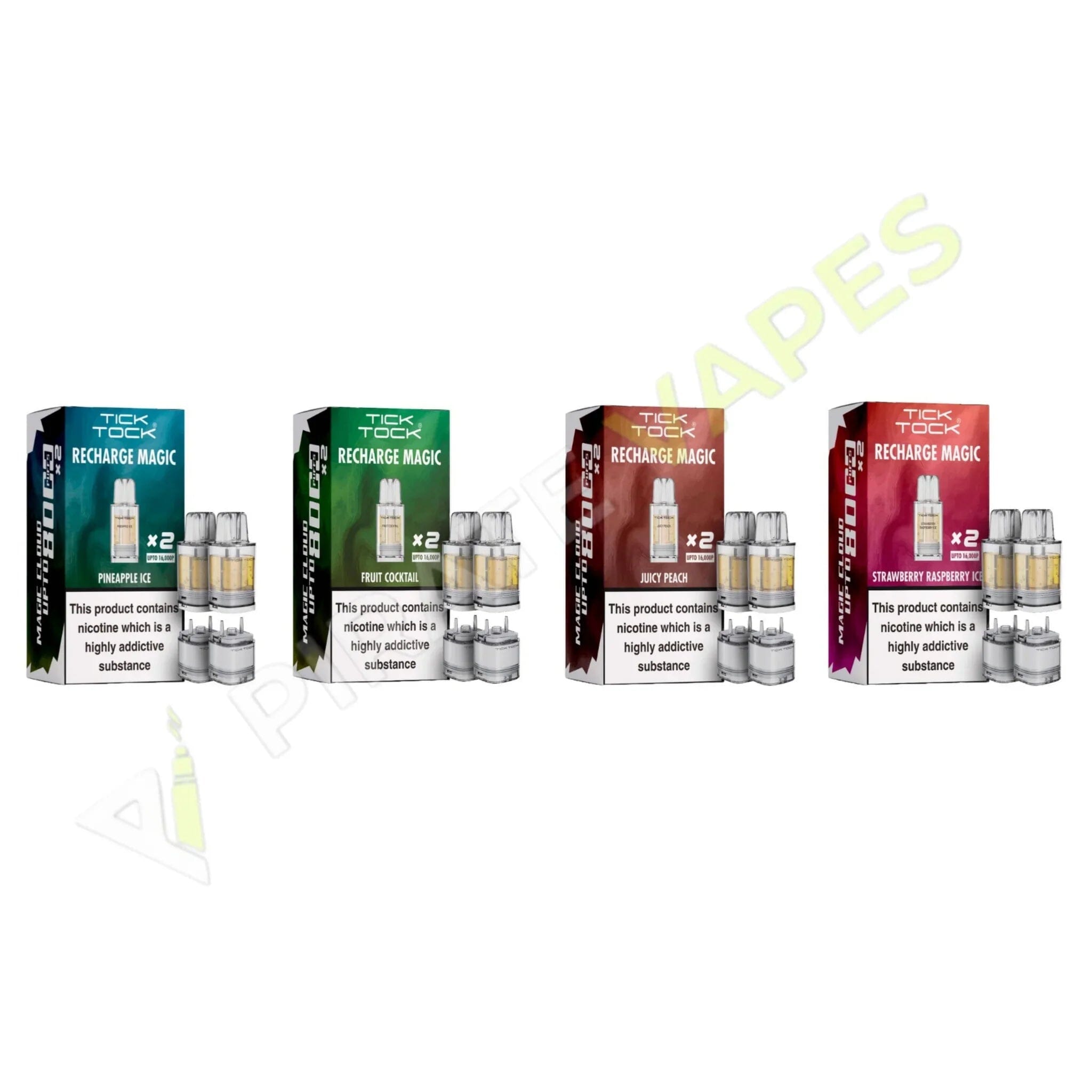 Tick Tock Magic 8000 Puff Prefilled Refill Pods