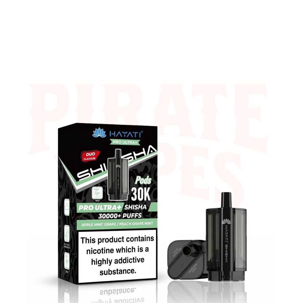 Apple Mint Grape / Peach Grape Mint Hayati Pro Ultra Plus Shisha 30K Pods