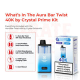 Aura Bar Twist 40K Vape Kit Box Content