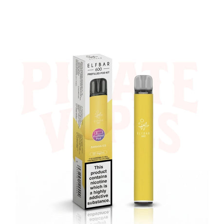 Banana Ice Elf Bar 600 Puffs 20mg Reusable Vape Kit