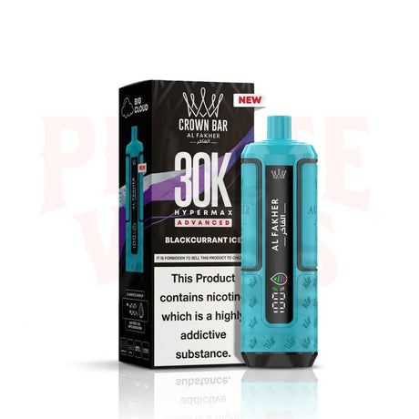 Blackcurrant Ice Al Fakher Crown Bar 30K Puff Hypermax Vape Kit