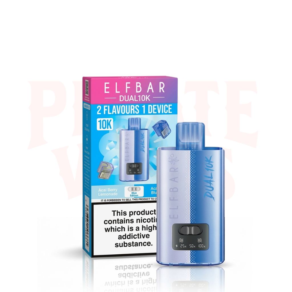 Blue Edition Elf Bar Dual 10K Puffs Prefilled Pod Kit