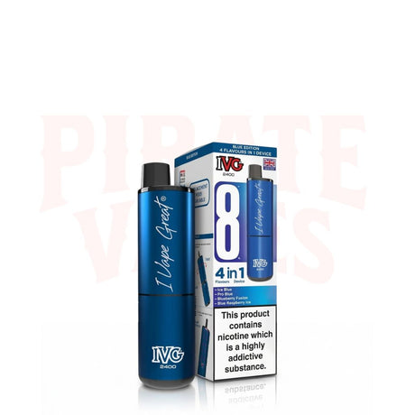 Blue Edition IVG 2400 Puffs Rechargeable Vape Kit