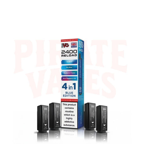Blue Edition IVG 2400 Reload 4-in-1 Prefilled Pods