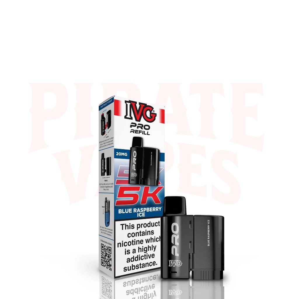 Blue Raspberry Ice IVG PRO 5K Prefilled Pods