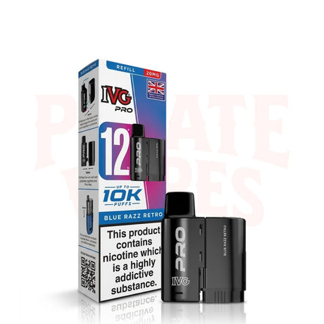 Blue Razz Retro IVG Pro 12 Prefilled Pods