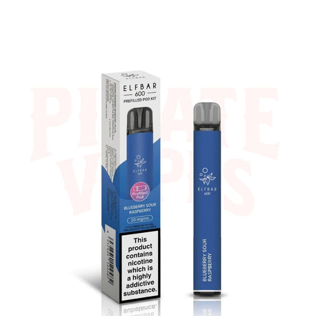 Blueberry Sour Raspberry Elf Bar 600 Puffs 20mg Reusable Vape Kit
