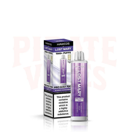 Blueberry Sour Raspberry HAWCOS X Lost Mary Pro Max 7K Puff Vape Kit