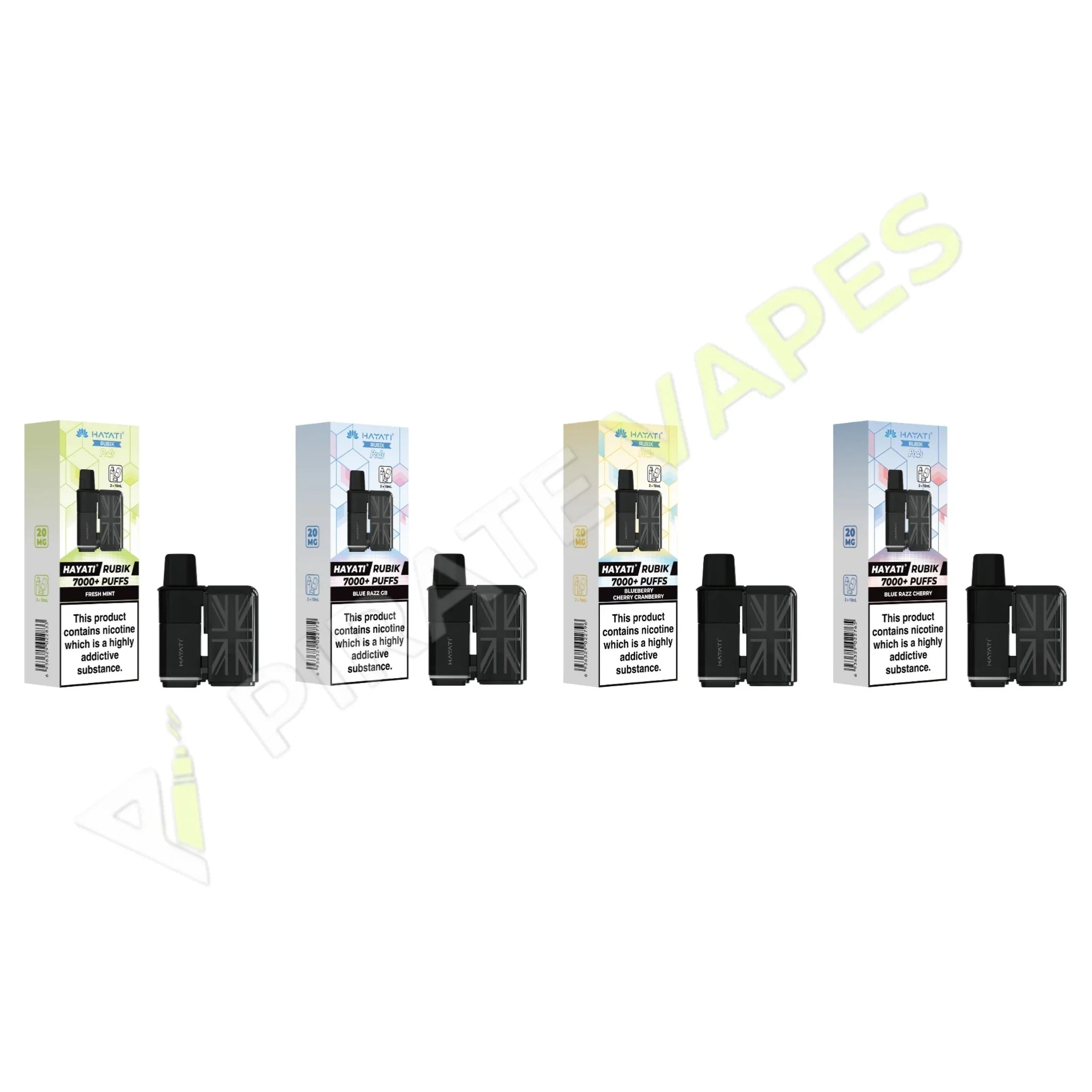 Box of 10 Hayati Rubik 7000 Prefilled Replacement Pods
