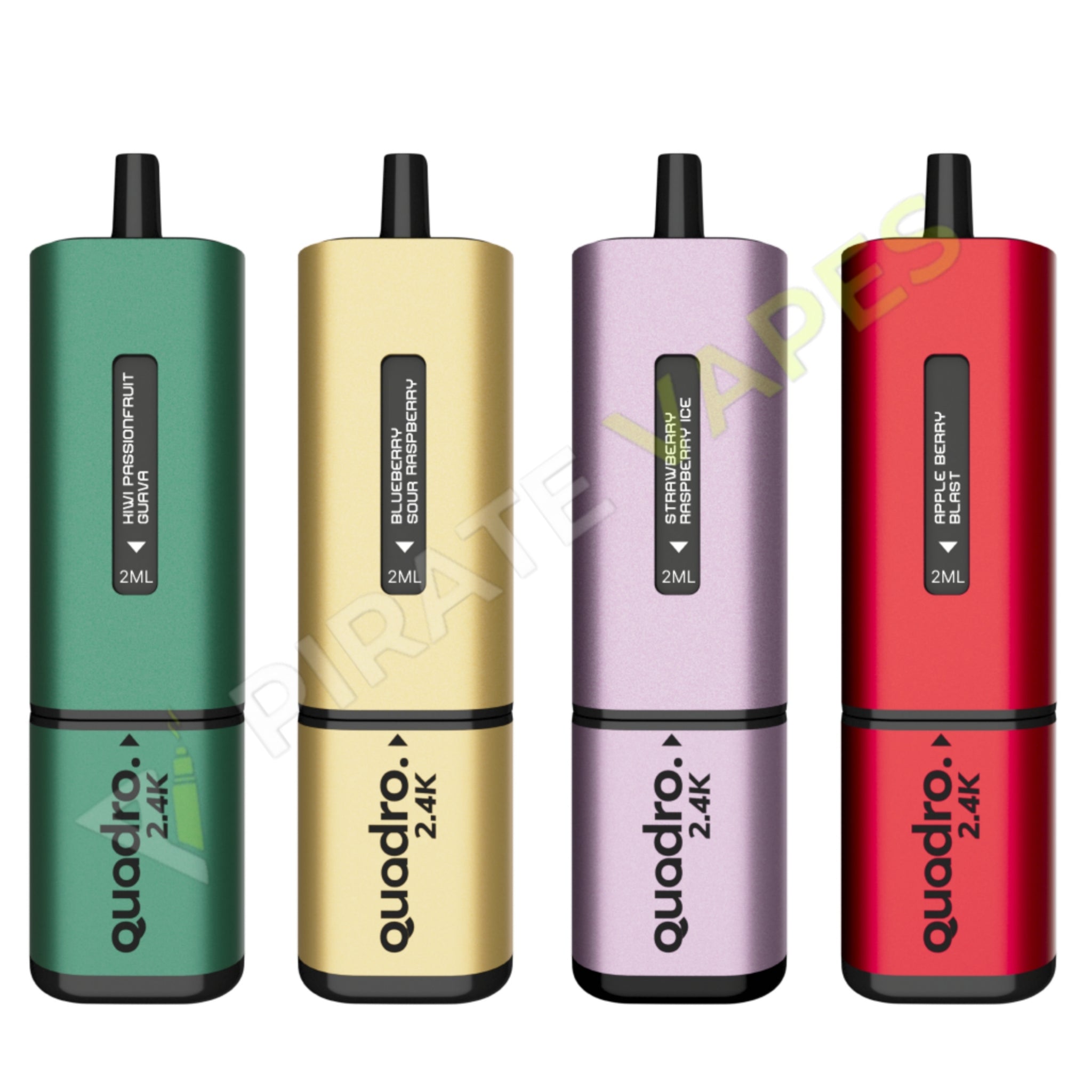 Box of 10 Quadro 2400 Puffs 4 In 1 Disposable Vape Kit