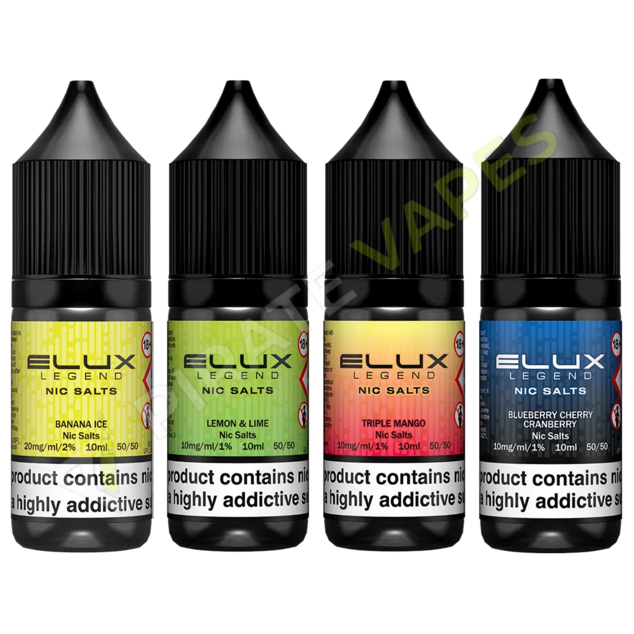 Box of 5 Elux Legend 10ml Nic Salt E-Liquid