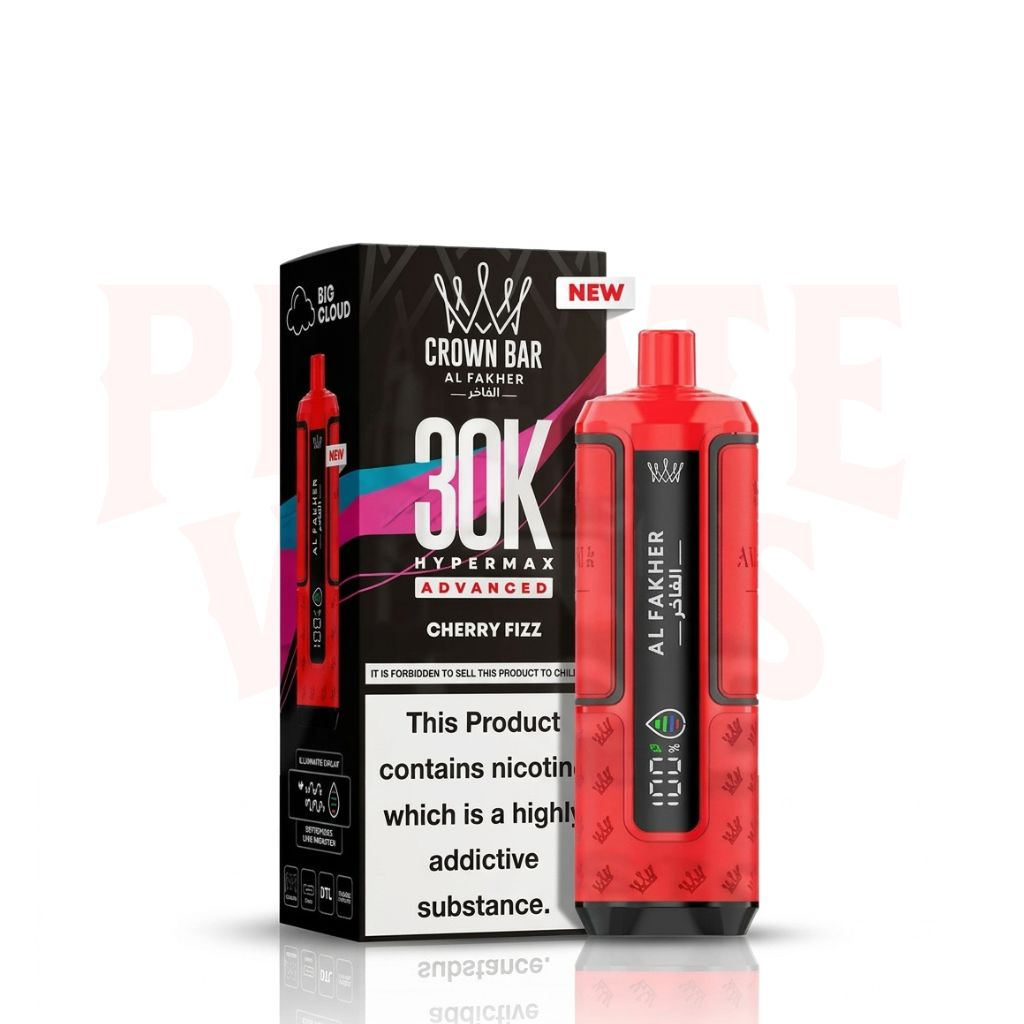 Cherry Fizz Al Fakher Crown Bar 30K Puff Hypermax Vape Kit