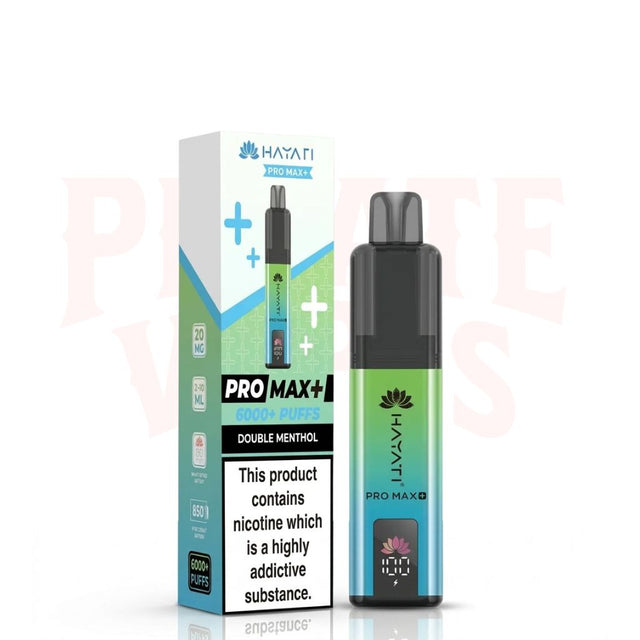 Double Menthol Hayati Pro Max Plus 6000 Puffs Pod Kit