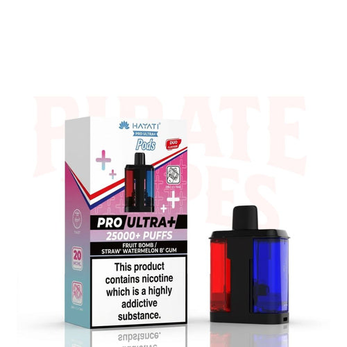 Fruit Bomb / Straw' Watermelon B' Gum Hayati Pro Ultra Plus 25000 Prefilled Pods