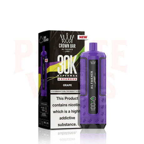 Grape Al Fakher Crown Bar 30K Puff Hypermax Vape Kit