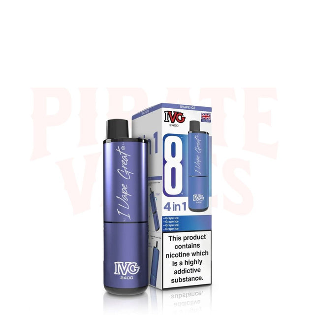 Grape Ice IVG 2400 Puffs Rechargeable Vape Kit