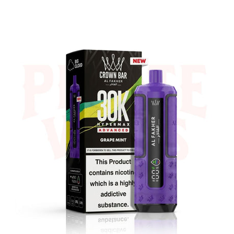 Grape Mint Al Fakher Crown Bar 30K Puff Hypermax Vape Kit