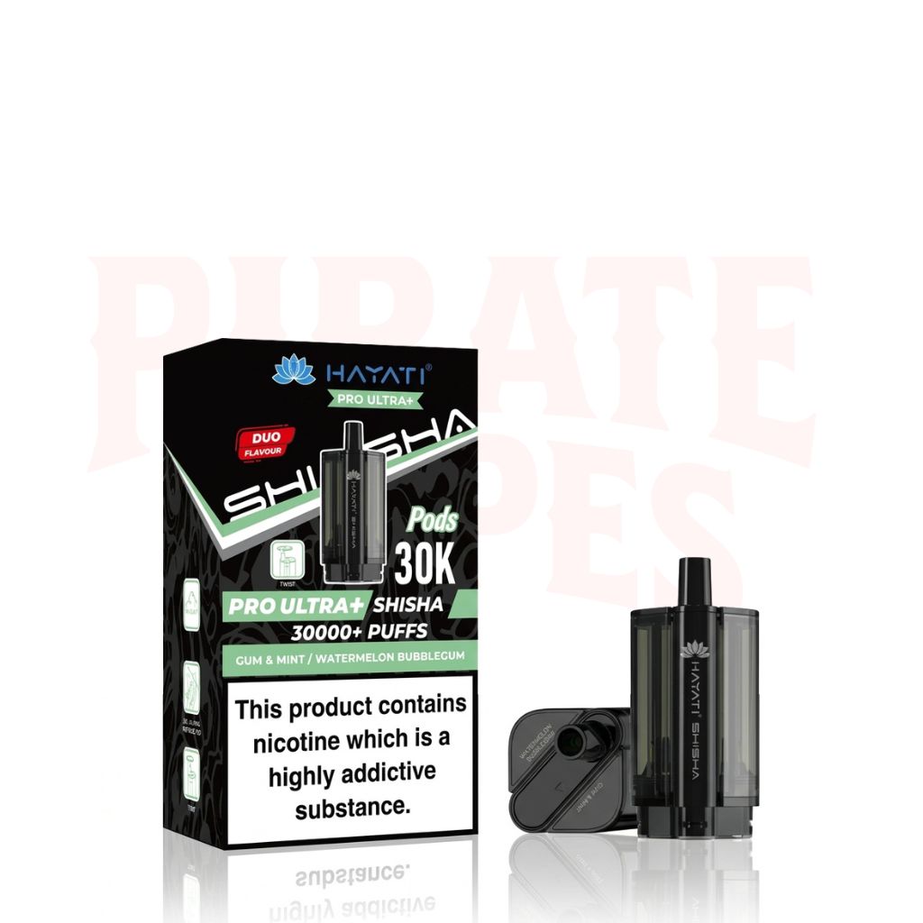 Gum & Mint / Watermelon Bubblegum Hayati Pro Ultra Plus Shisha 30K Pods