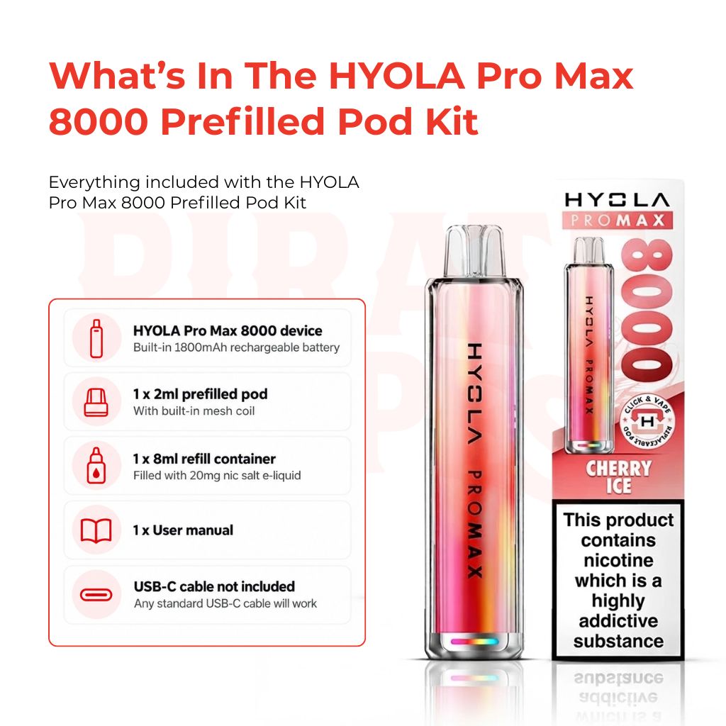 HYOLA Pro Max 8000 Box Content