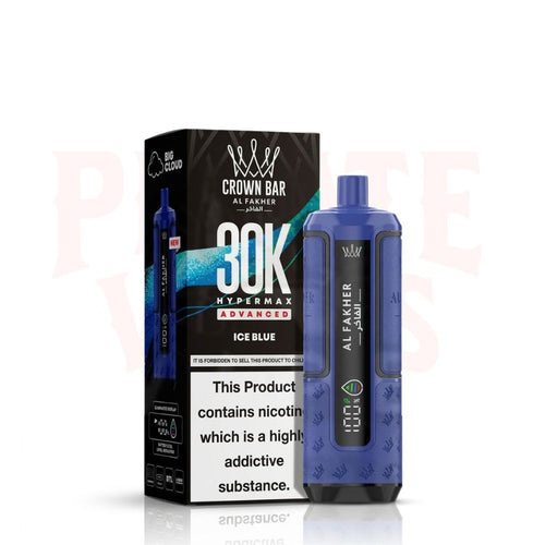 Ice Blue Al Fakher Crown Bar 30K Puff Hypermax Vape Kit