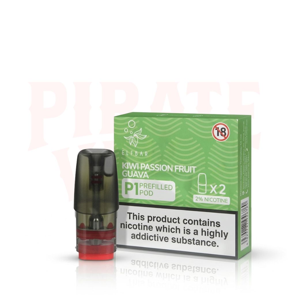 Kiwi Passion Fruit Guava Elf Bar Mate P1 Prefilled Pods