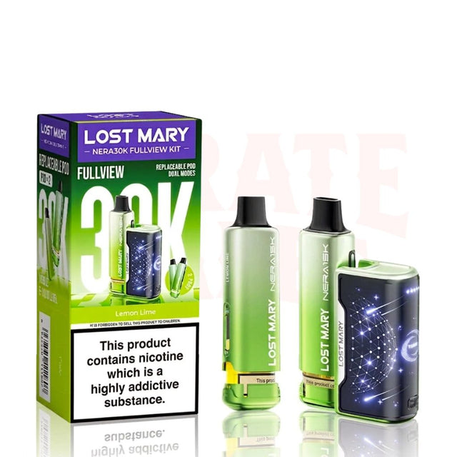 Lemon Lime Lost Mary Nera 30K Puffs Fullview Pod Kit