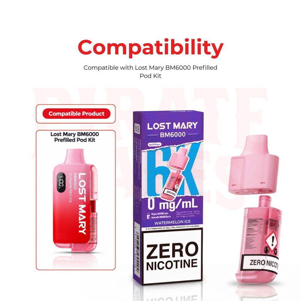 Lost Mary BM6000 0mg Prefilled Pods Compatible Product