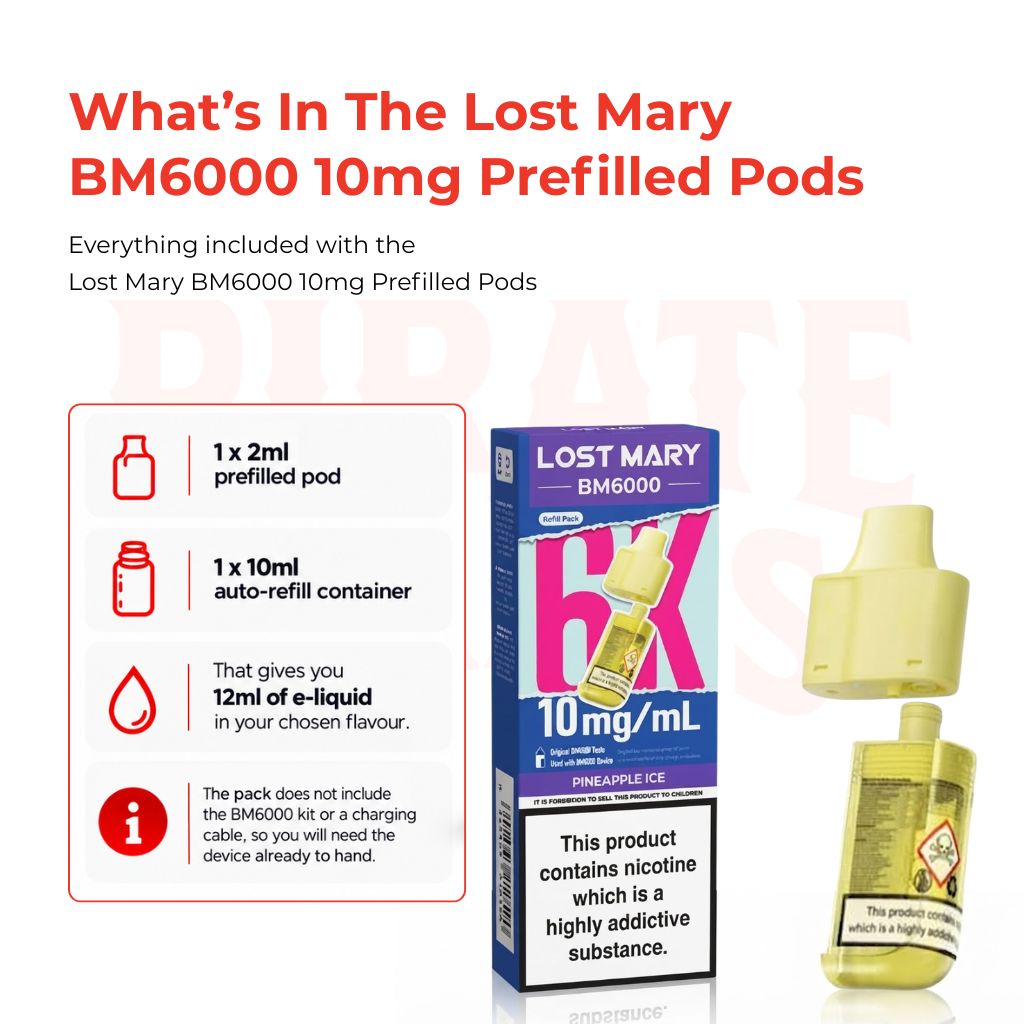 Lost Mary BM6000 10mg Pods Box Content