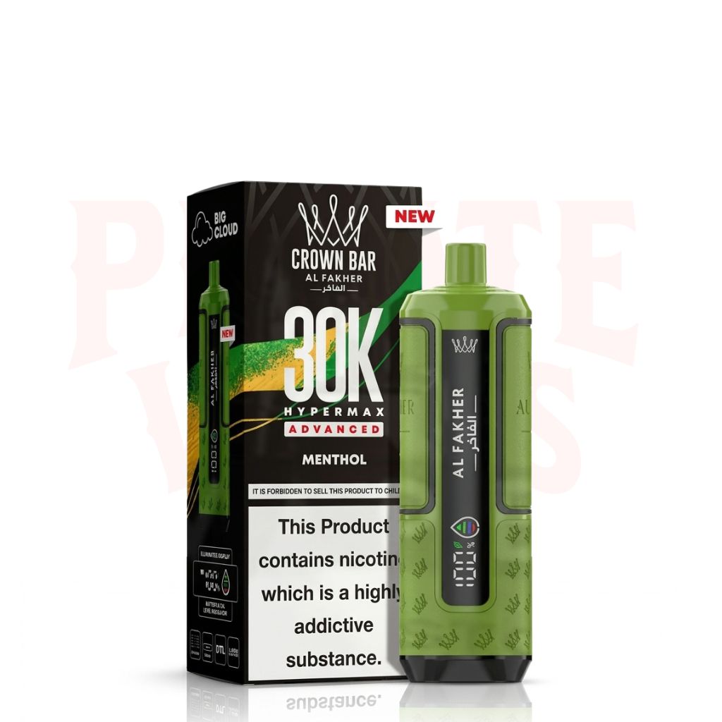 Menthol Al Fakher Crown Bar 30K Puff Hypermax Vape Kit