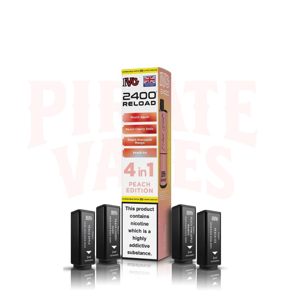 Peach Edition IVG 2400 Reload 4-in-1 Prefilled Pods