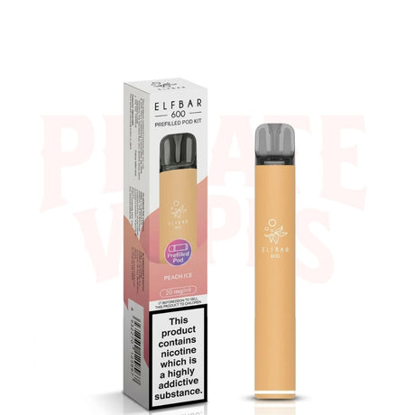 Peach Ice Elf Bar 600 Puffs 20mg Reusable Vape Kit