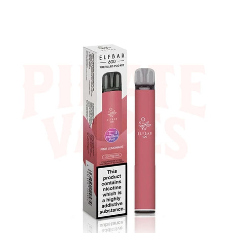 Pink Lemonade Elf Bar 600 Puffs 20mg Reusable Vape Kit
