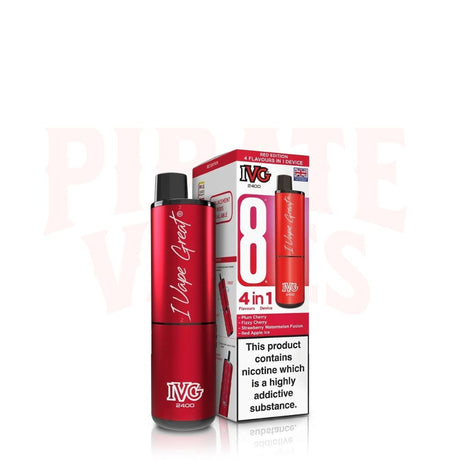 Red Edition IVG 2400 Puffs Rechargeable Vape Kit