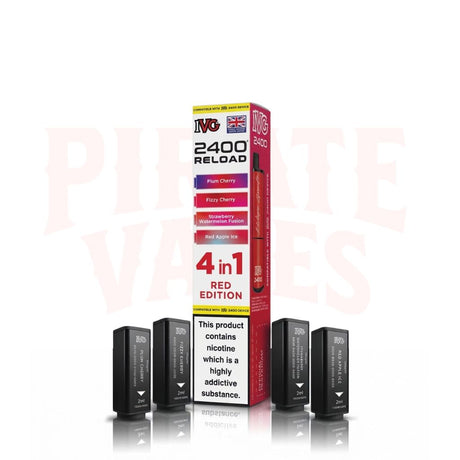 Red Edition IVG 2400 Reload 4-in-1 Prefilled Pods 