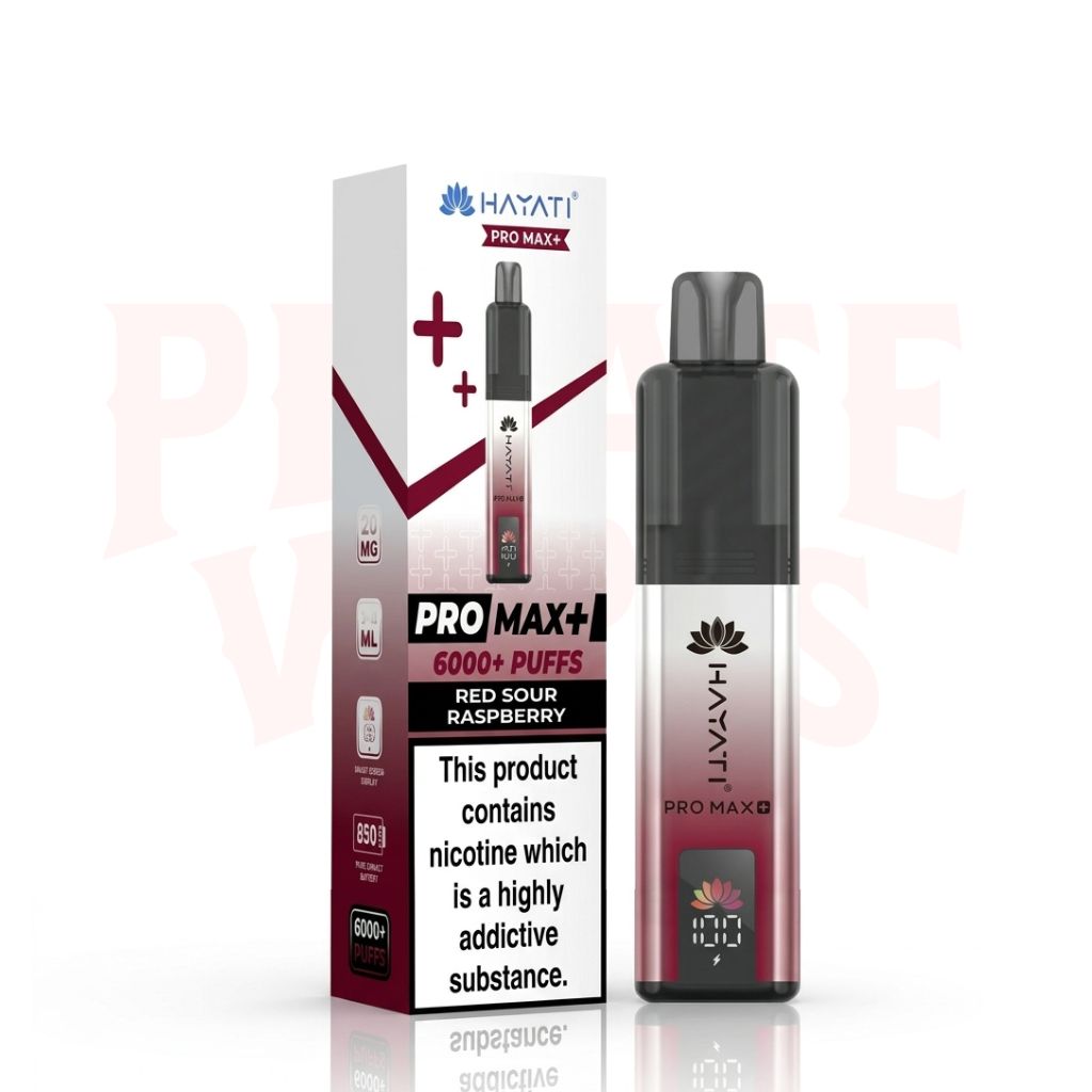 Red Sour Raspberry Hayati Pro Max Plus 6000 Puffs Pod Kit