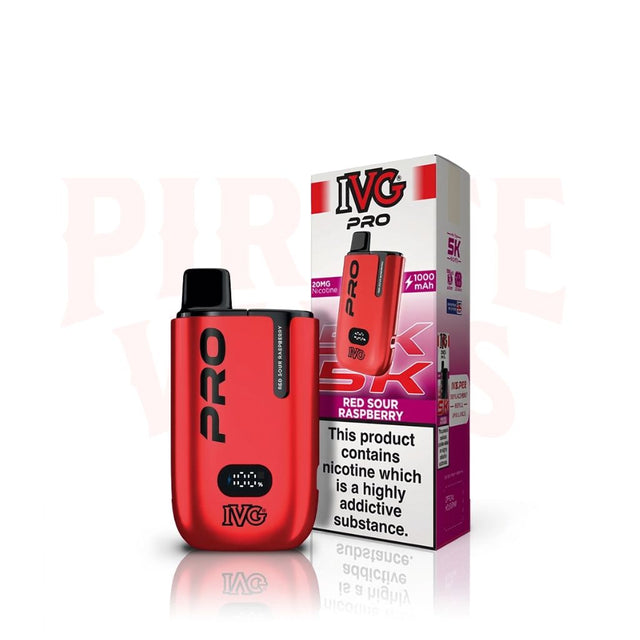 Red Sour Raspberry IVG PRO 5K Vape Kit 