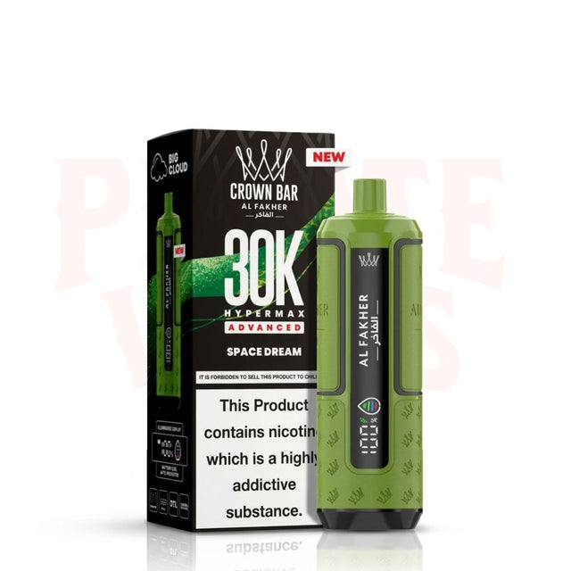 Space Dream Al Fakher Crown Bar 30K Puff Hypermax Vape Kit