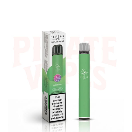Spearmint Elf Bar 600 Puffs 20mg Reusable Vape Kit