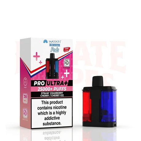 Straw' Cranberry Cherry / Cherry Ice Hayati Pro Ultra Plus 25000 Prefilled Pods
