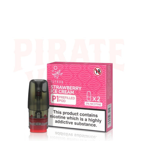 Strawberry Ice Cream Elf Bar Mate P1 Prefilled Pods