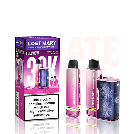 Strawberry Ice Lost Mary Nera 30K Puffs Fullview Pod Kit