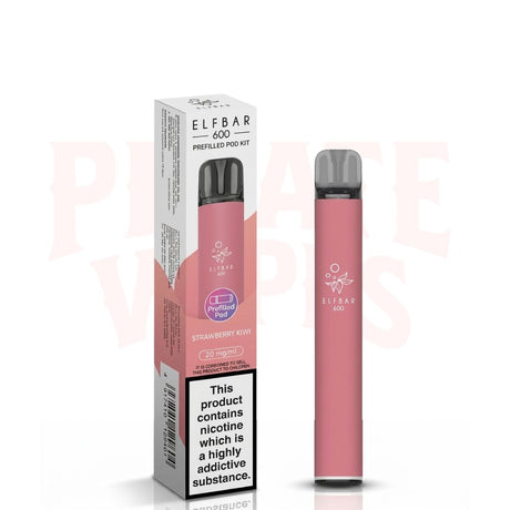 Strawberry Kiwi Elf Bar 600 Puffs 20mg Reusable Vape Kit